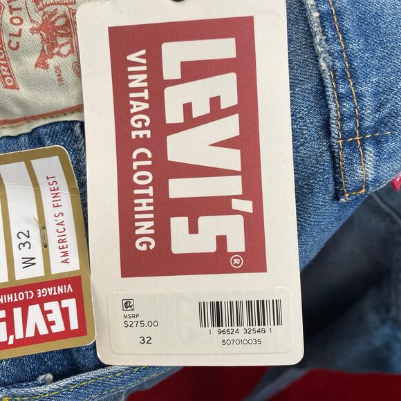 Levi's Vintage Made in Japan 100% Cotton 1950s 701 High Waist Straight Leg Jeans - Picture 7 of 11